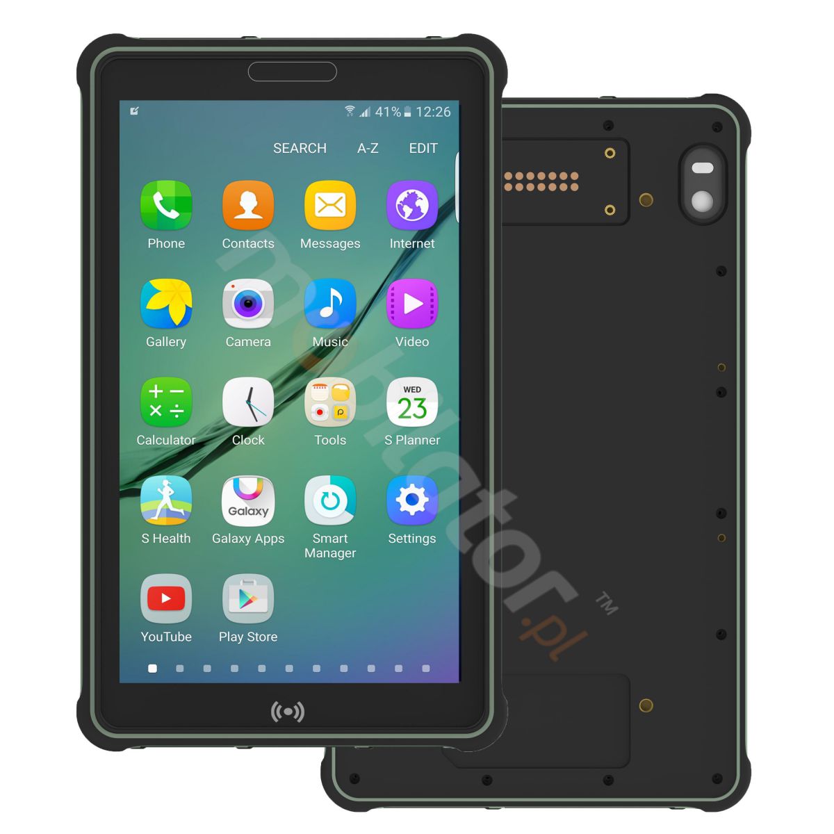 Industrial 8-inch rugged tablet with 128GB ROM disk and 6GB RAM memory, Android 7.0, 4G operating system, IP65 and NFC standards - Mobipad 800ATS3 v.1 