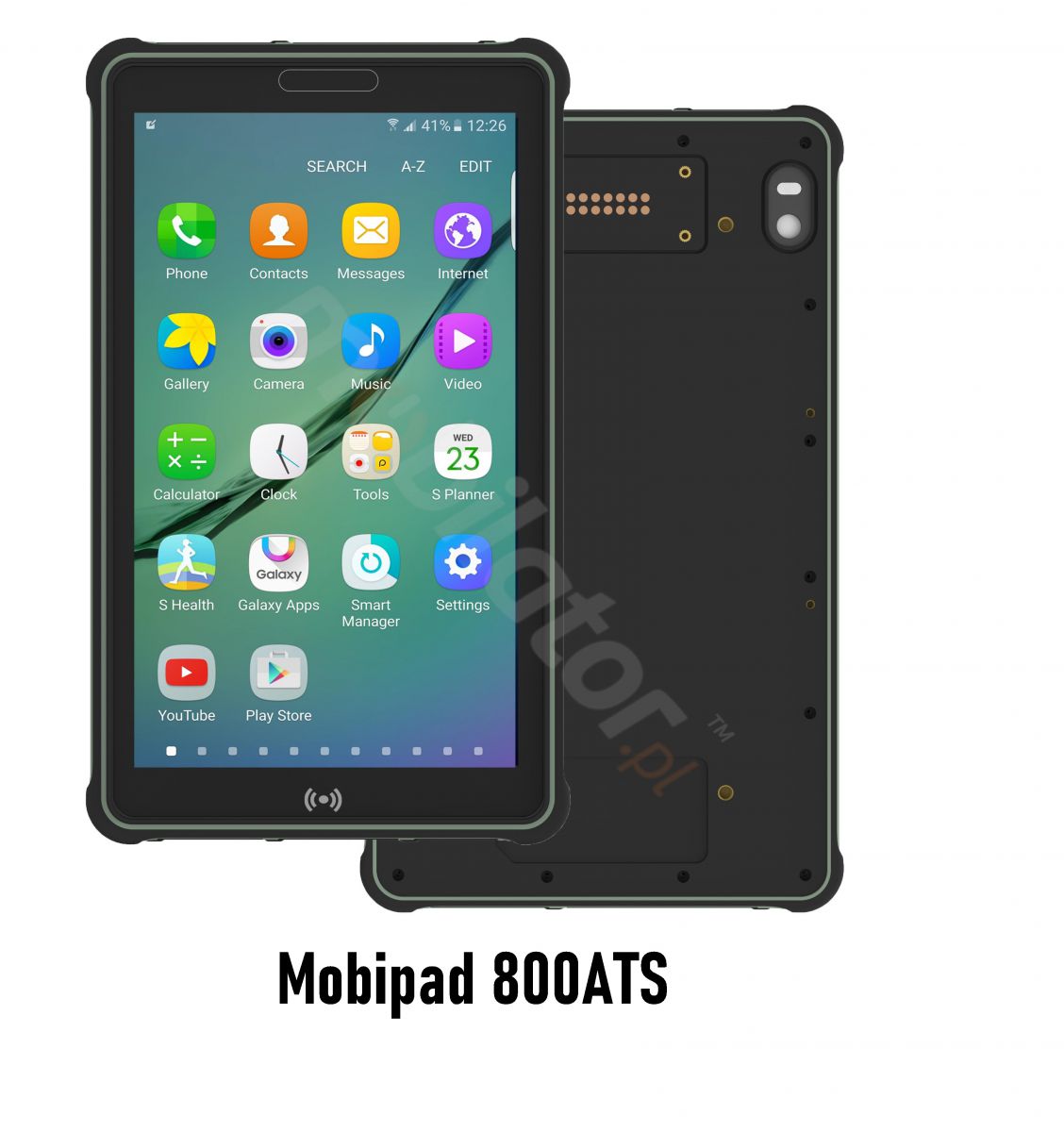 Mobipad 800ATS3 v.2 - Rugged industrial tablet with IP65 and MIL-STD-810G standards, 6GB RAM memory, 128GB disk, Bluetooth 4.0, NFC and EM3296 2D scanner 