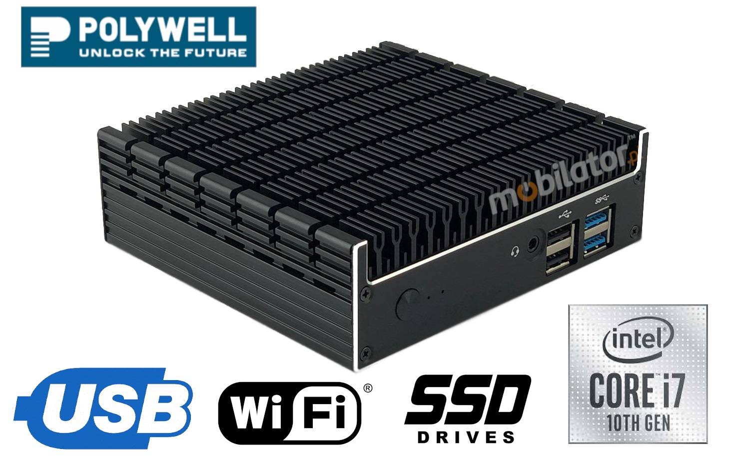 Polywell-Nano-U10F Intel i7  small reliable fast and efficient mini pc