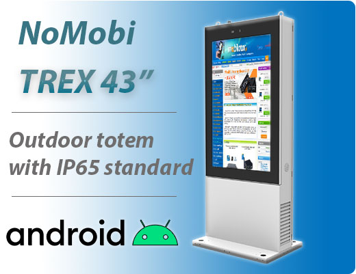 NoMobi Trex 43 Outdoor totem with IP66 standard