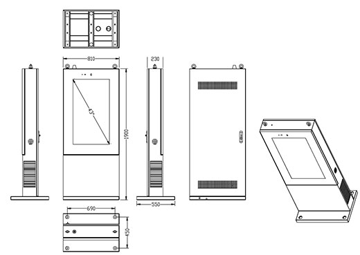 nomobi trex Hi43W The casing of the panel is made of the highest quality metal covered with a galvanic coating, high resistance to mechanical damage and severe weather conditions