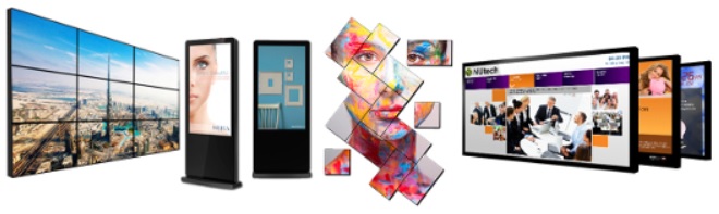 durable, stylish, modern advertising totem NoMobi Trex 55W