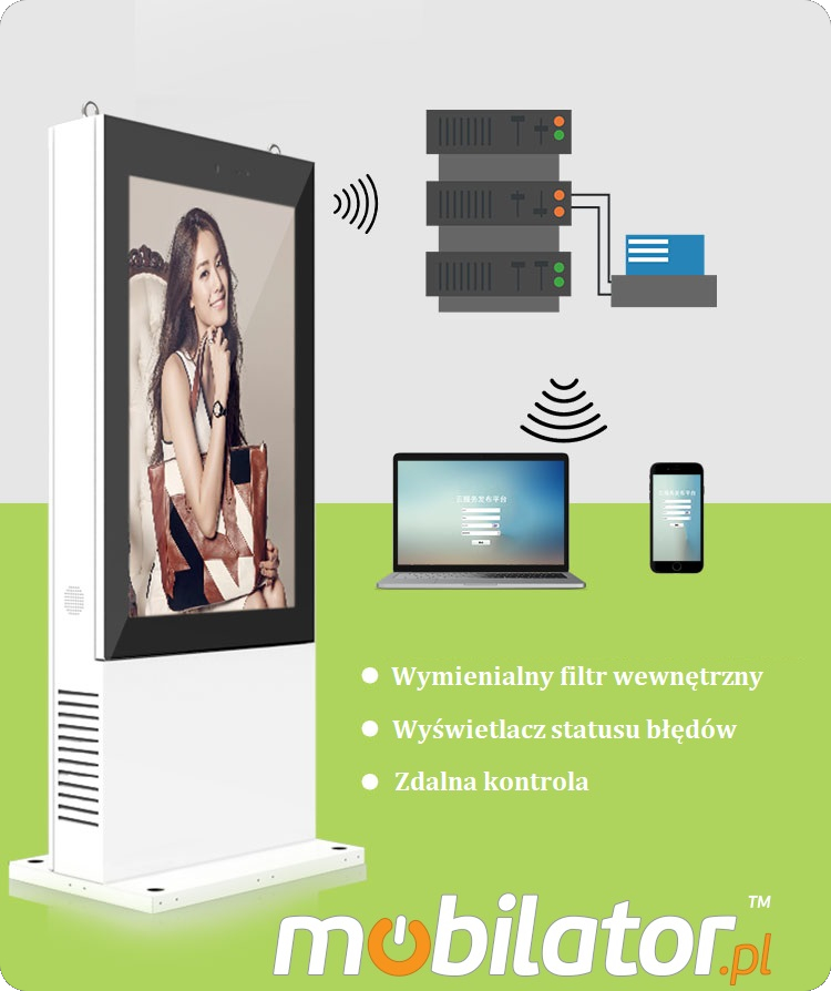 HyperView 32  Wolnostojcy panel z reklamami 32 calowy z android 7.1 oraz wifi i BT