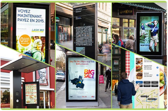 NoMobi Trex 65 inches advertising display case, a modern dynamic form of advertising and an interactive matrix