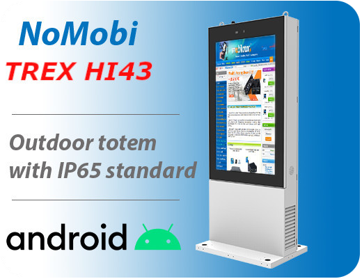 NoMobi Trex Hi43 Outdoor totem with IP65 standard