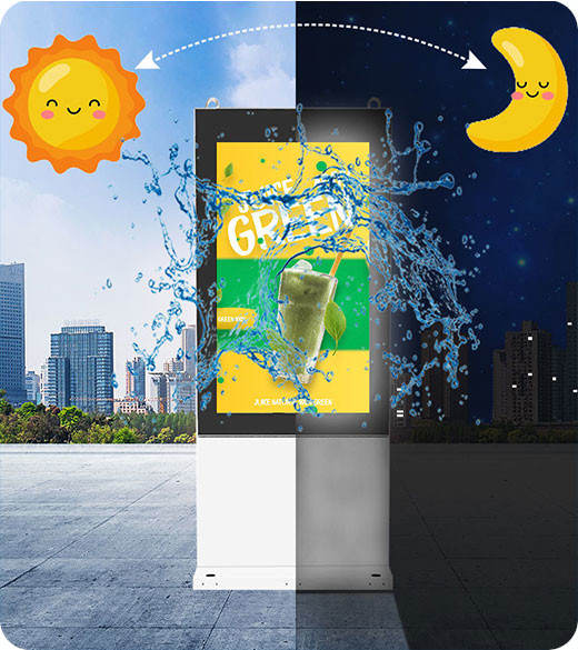 NoMobi Trex Hi43 inch ip65 totem outdoor