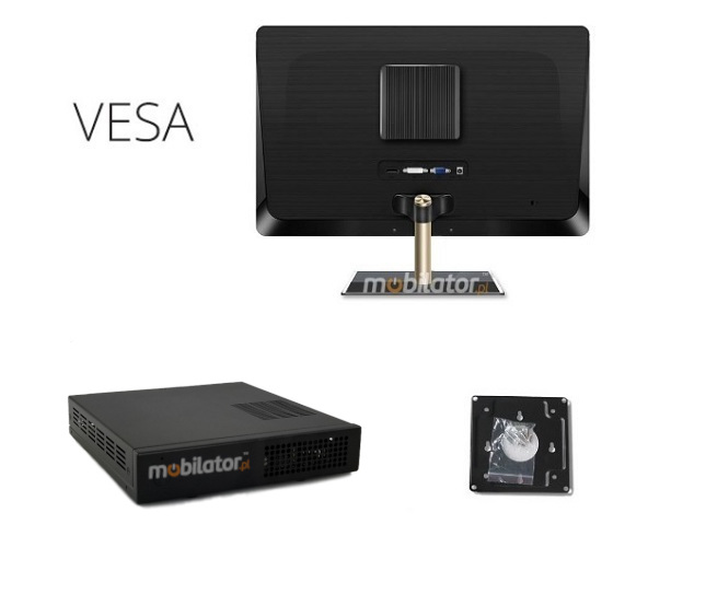 Polywell-Polywell-HM170L4i i5 Barbone - industrial miniPC with vesa handle