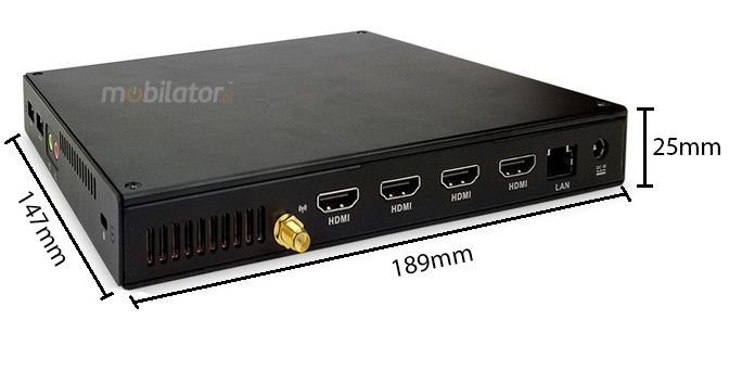 Polywell-V4000-4HDMI Ryzen 5 efficient, fast and reliable mini pc with small dimensions