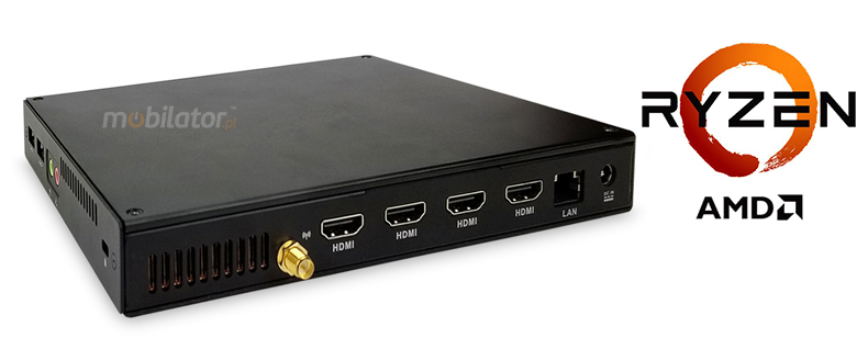Polywell-V4000-4HDMI Ryzen 5 a small reliable and fast mini pc with a powerful processor