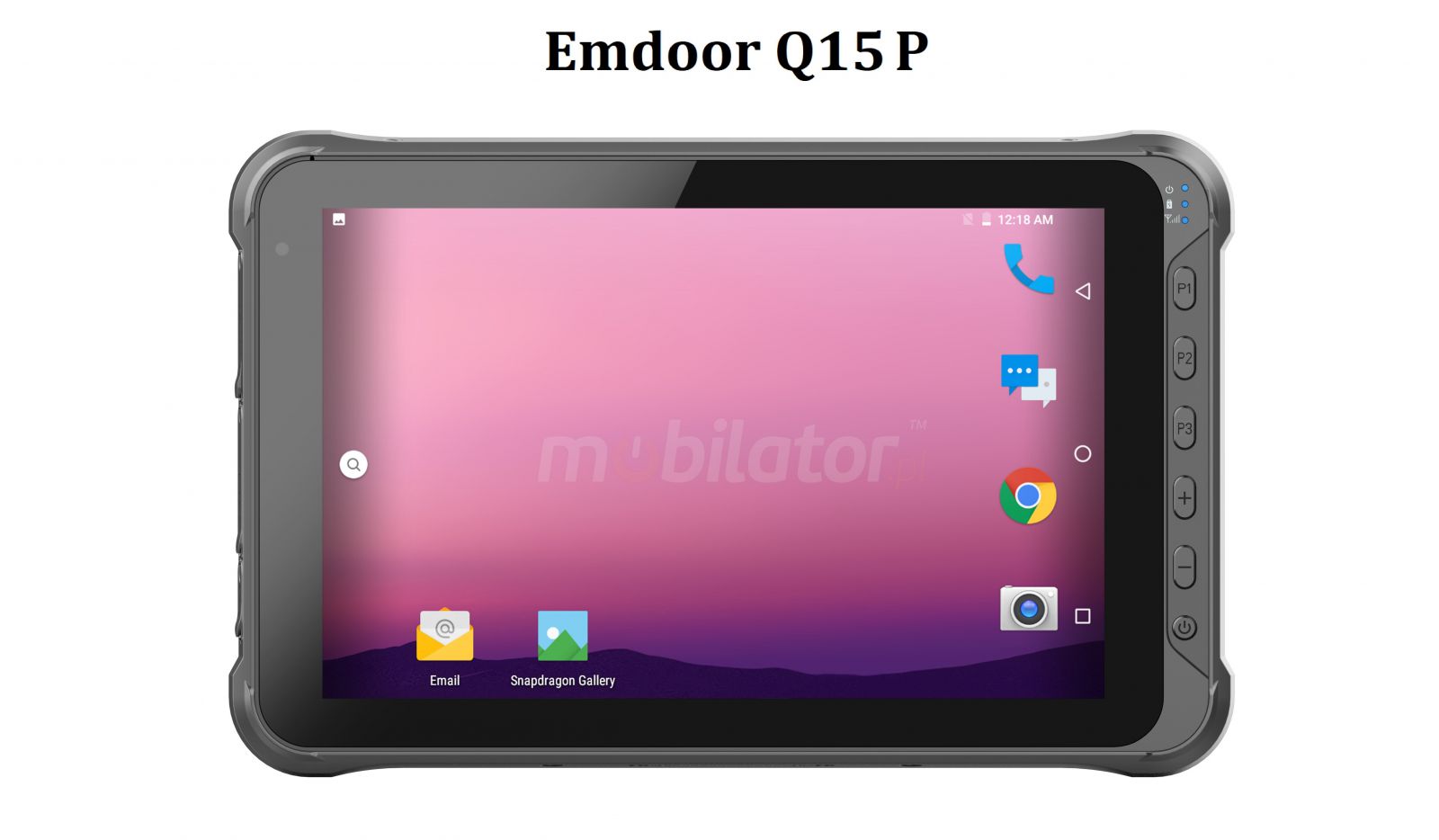 Emdoor Q15P v.4 - Waterproof 10 inch industrial tablet (IP65 + MIL-STD-810G) with BT, UHF code scanner, 4GB RAM, 64GB ROM and NFC disk 
