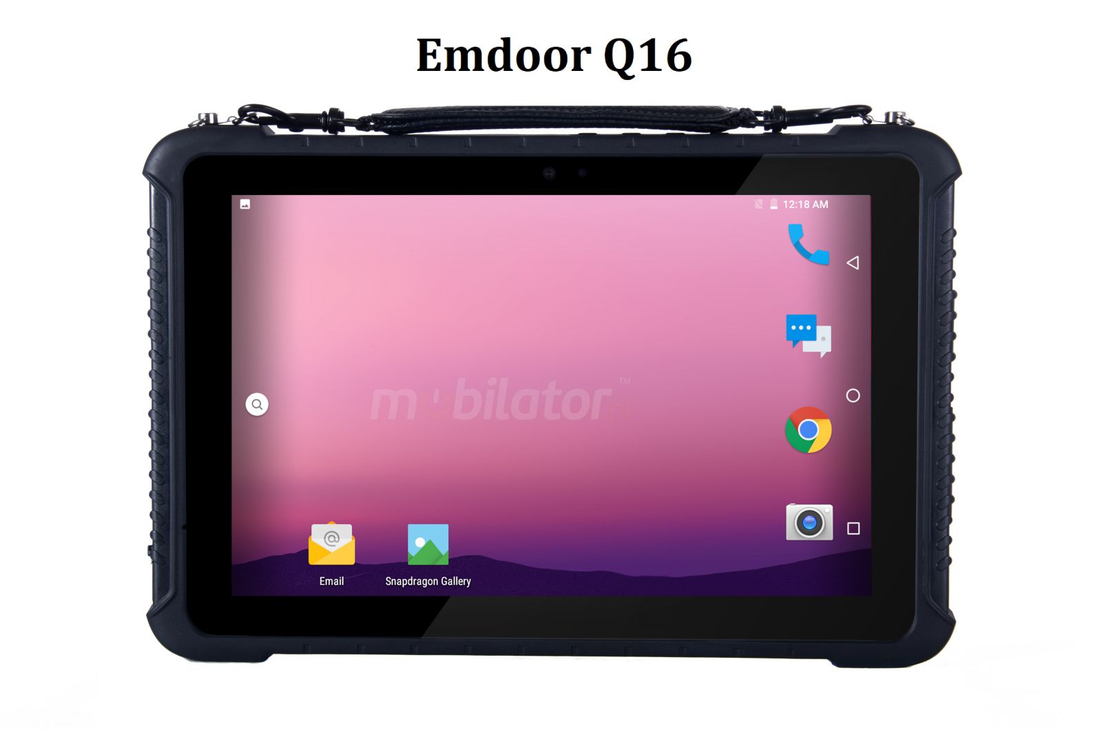 Emdoor Q16 v.4 - industrial waterproof tablet with Android 9.0 and NFC, AR Film, 64GB disk and 4GB RAM, IP65 standard, BT 4.1 