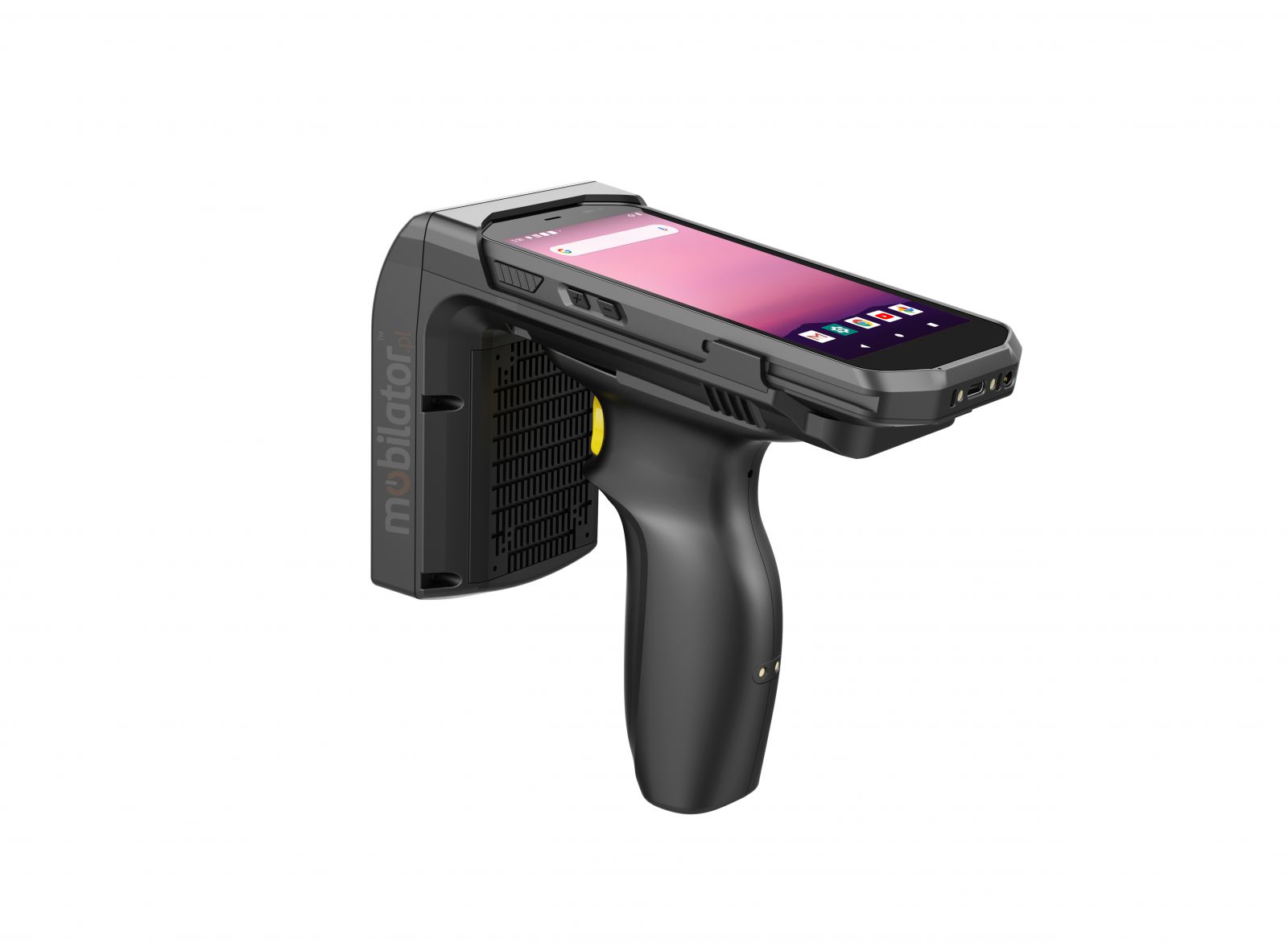 Mobipad Qxtron Q5100 v.5 - Shockproof (IP65 + MIL-STD-810G) data terminal with Android 9.0 system and 2D and UHF code reader, 4GB RAM and 64GB disk capacity.