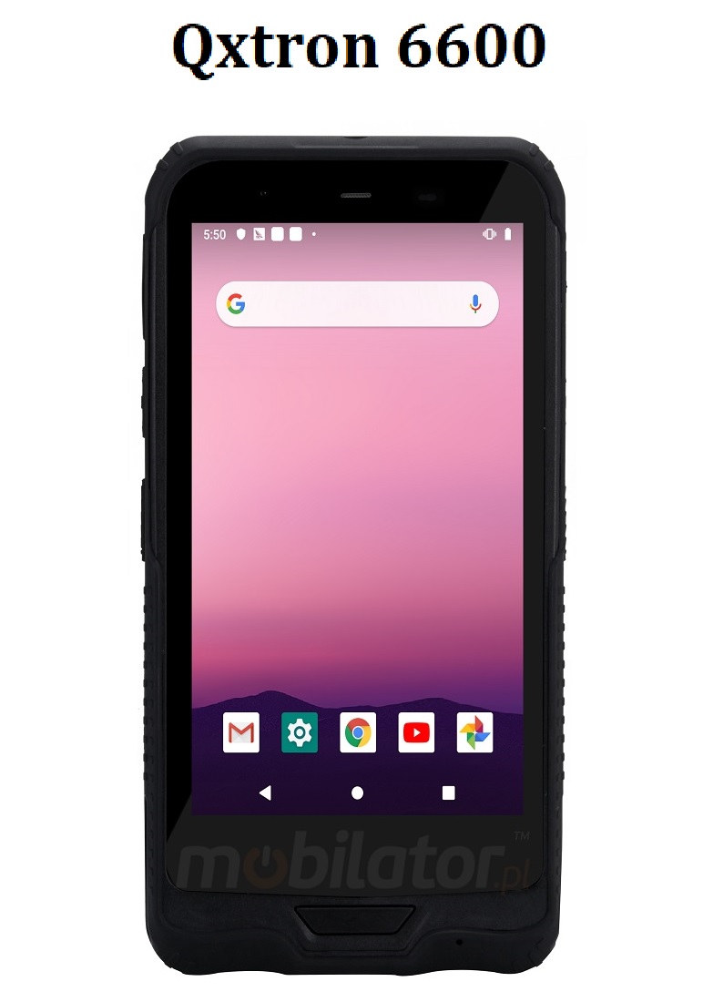 Industrial 6-inch data collector (IP65 + MIL-STD-810G standard) with a 64GB ROM disk and 4GB RAM memory, NFC and Bluetooth 4.0 - Mobipad Qxtron Q6600 v.1 
