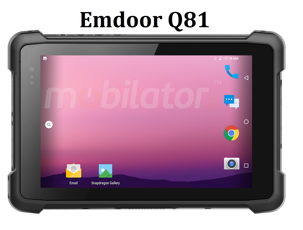 Emdoor Q81 v.1 - Industrial 8 inch with IP65 + MIL-STD-810G tablet with 4G, Bluetooth, 4GB RAM, 64GB ROM and NFC disk 