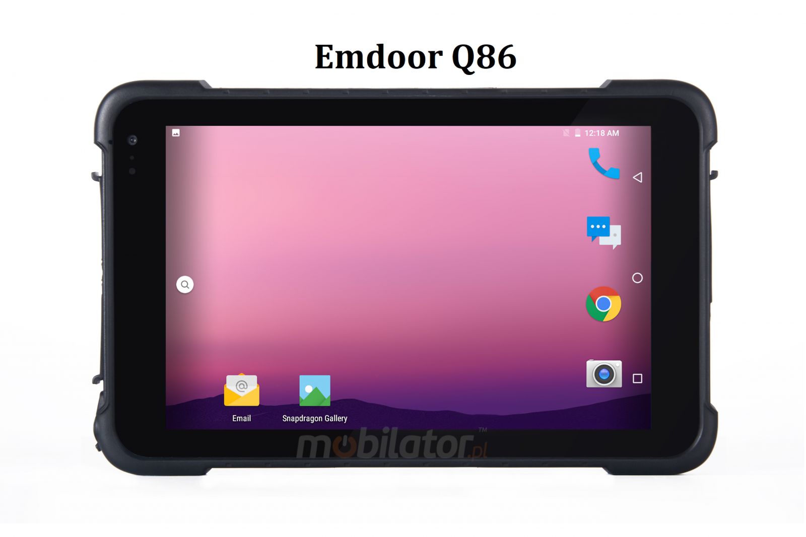 Emdoor Q86 v.9 - tablet with IP67 standard, AR Film, rugged - with Android 9.0, 2D code scanner, 4G Bluetooth and NFC 
