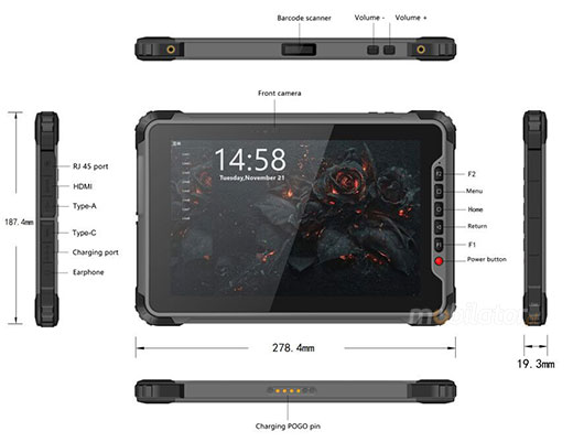 senter s917v9 android 10.0 ip68 industrial tablet