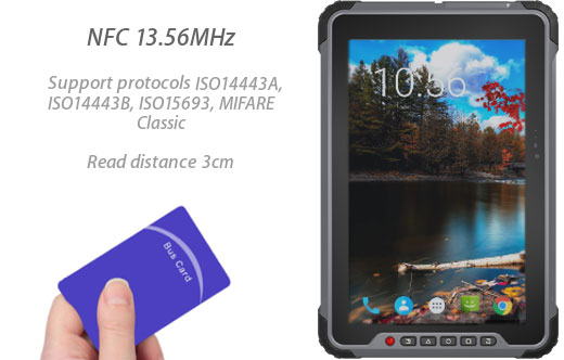 waterproof shocproof industrial rugged durable tablet NFC 4G android 10.0 military IP68 MIL-STD 810G barcode scanner 1D 2D