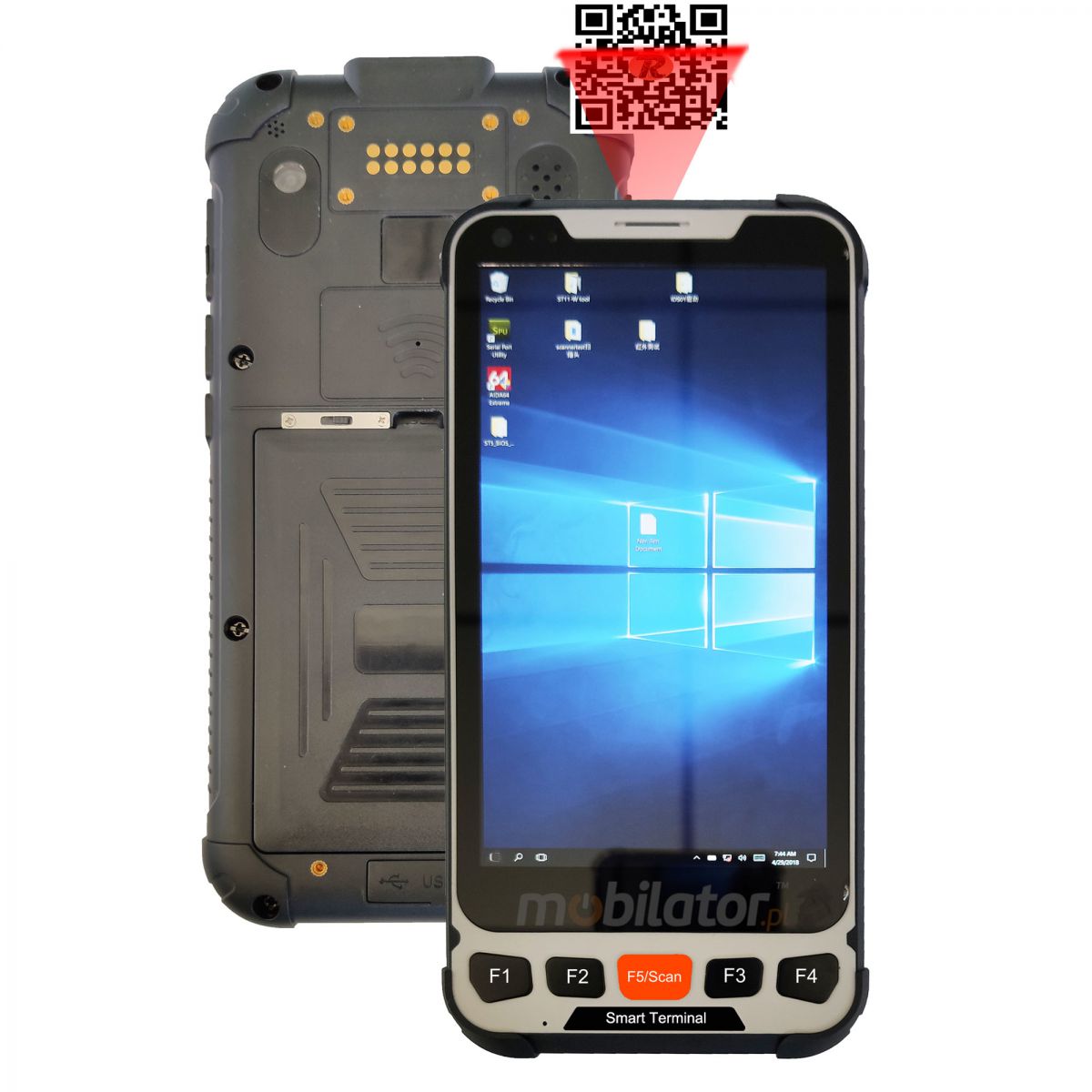 Data collector with 64GB ROM disk and 4GB RAM memory, WINDOWS 10, IP67 and NFC standards - Mobipad SH5 v.1 