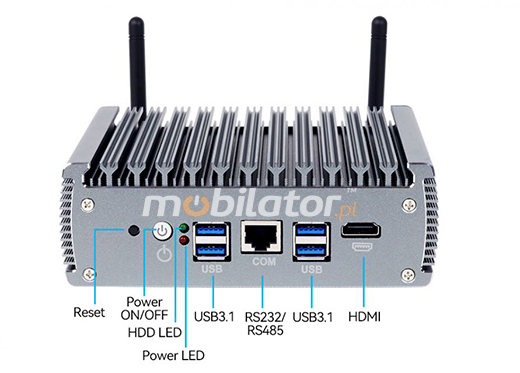 yBOX-X56-(6LAN)-I5 MiniPC for industry, USB, 6 LAN, 8GB RAM, 256GB SSD