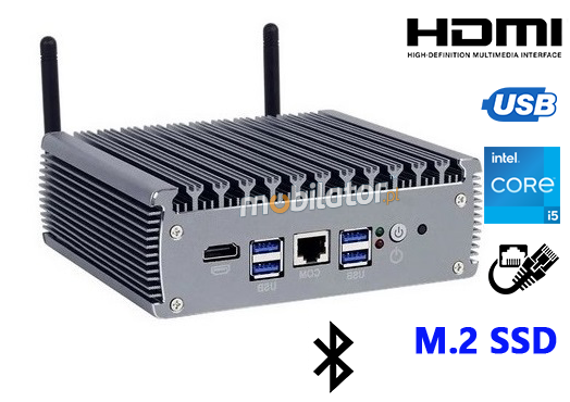 yBOX-X56-(6LAN)-I5 Universal industrial computer, 6 LAN, Wifi, 16GB RAM, 512GB M.2 SSD