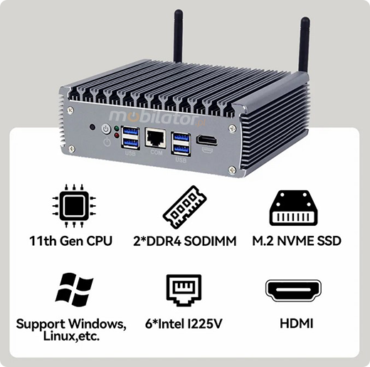 yBOX-X56-(6LAN)-I5 Barebone small-sized, multifunctional industrial computer