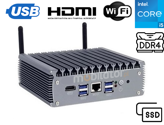 yBOX-X56-(6LAN)-I5 Industrial computer with 8GB RAM, Wifi, Bluetooth