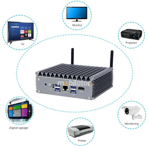 yBOX-X56-(6LAN)-I5 Multi-tasking Industrial MiniPC, 6 LAN, USB, 256GB SSD
