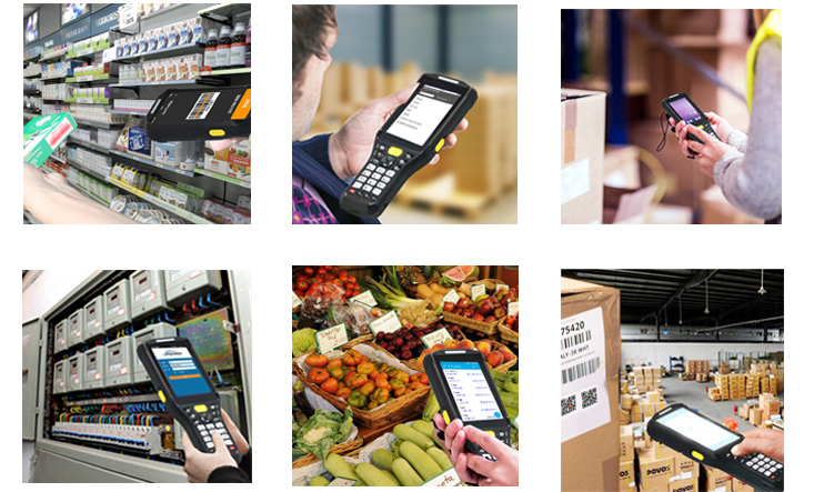 The waterproof collector-inventory with a 2D barcode scanner can be used in warehouses