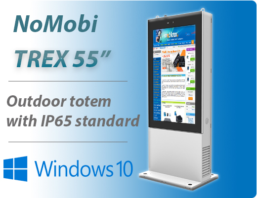 informative totem resistant to rain and high/low temperatures NoMobi Trex 55W