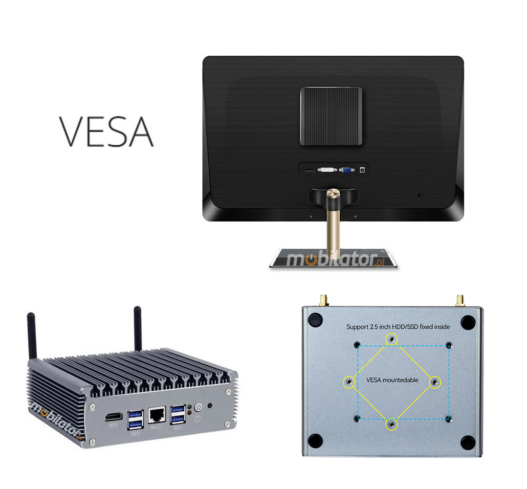 yBOX-X56-(6LAN) Intel i3 industrial MiniPC adapted for industry and office MiniPC