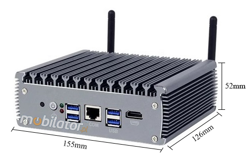 yBOX-X56-(6LAN)- I5 The smallest industrial computer with 128GB SSD, 8GB RAM, 6 LAN