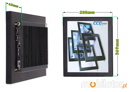 Industial Touch PC CCETouch CT15-PC Komputer panelowy Panel PC Norma odpornoci IP54 Przemysowy komputer panelowy Ekran rezystancyjny 5 wire resistive wywietlacz 15 cali mobilator.pl New Portable Devices Windows RS-232 COM 