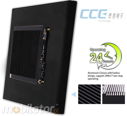 Industial Touch PC CCETouch CT21-PC Komputer panelowy Panel PC Norma odpornoci IP54 Przemysowy komputer panelowy Ekran rezystancyjny 5 wire resistive wywietlacz 21.5 cali mobilator.pl New Portable Devices Windows RS-232 COM 