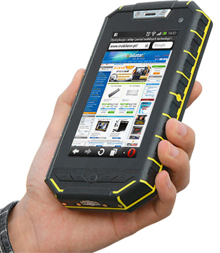 android 4.4 rugged phone przemysowy kolektor smartfon