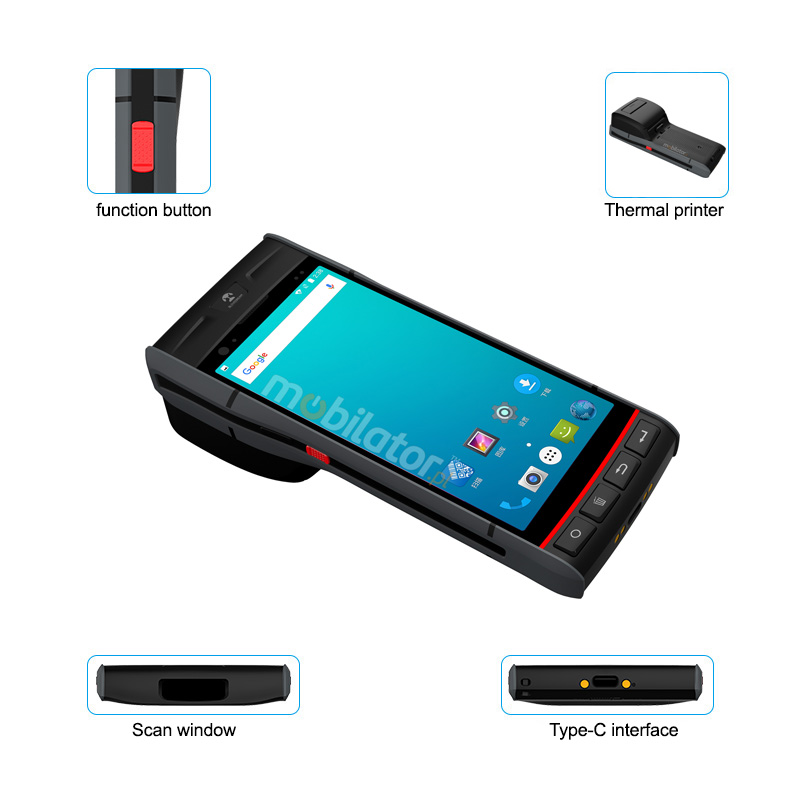 android interfaces usb scanners readers nfc functional keys rugget data collector