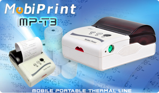 MobiPrint MP-T3 Mobile Printer Drukarka termiczna mini drukarka kodw mechanizm epson Interfejs IrDA Bluetooth RS232 Mobilna Drukarka mobilator.pl windows android ios  New Portable Devices