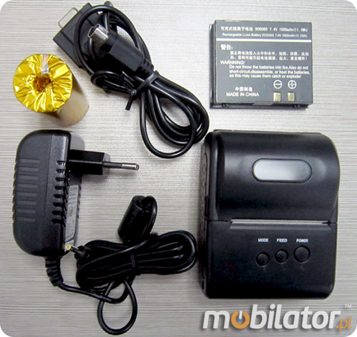 MobiPrint MP-58MB Mobile Printer Drukarka termiczna mini drukarka kodw mechanizm epson Interfejs USB Bluetooth RS232 Mobilna Drukarka mobilator.pl windows android ios  New Portable Devices