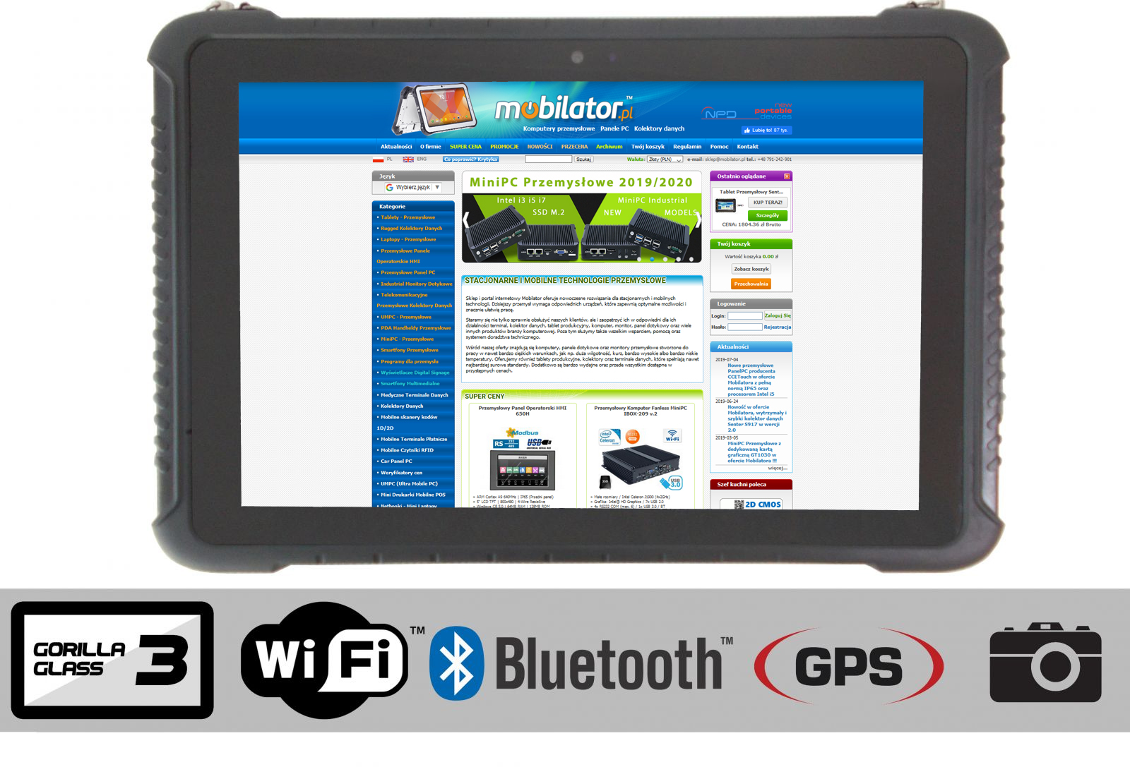 Windows 10 2GB RAM 32GB Flash EMMC Gorilla Glass 3 WiFi Bluetooth GPS Camera Emdoor I16H mobilator.pl mobilator.eu