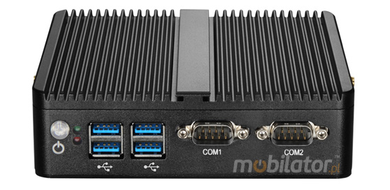 Computer Industry Fanless MiniPC yBOX GX30 - J1800 v.4 new design size small panel rs232 com mobilator fast 2 lan rj45