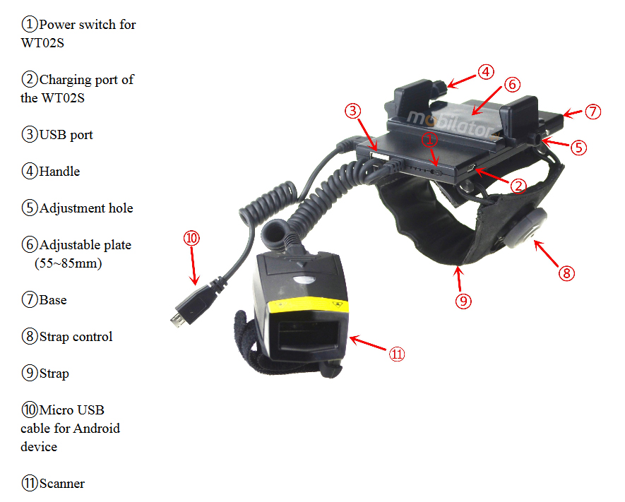 hand wrist strap for MobiPad WT04 mobilator new portable device