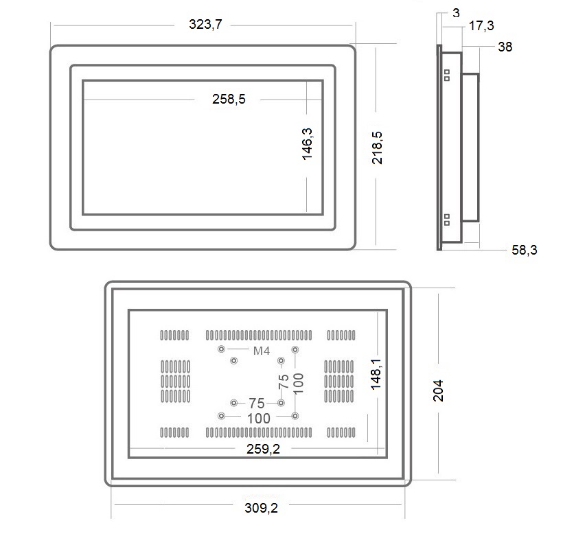 industrial panel operator panel PC industrial pc resistant waterproof dustproof schockproof durable IP65 wifi