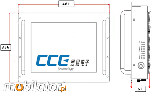 Industial RACK MOUNT Touch PC CCETouch CT19-PC Przemysowy Komputer Panelowy RACK MOUNT - CCETouch CT19-PC Norma odpornoci IP54 Przemysowy komputer panelowy Ekran rezystancyjny 5 wire resistive wywietlacz 19 cali mobilator.pl New Portable Devices Windows RS-232 COM RACK MOUNT 