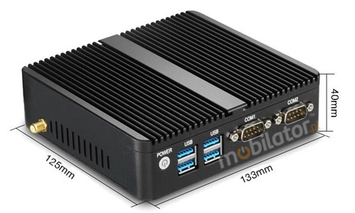 Computer Industry Fanless MiniPC yBOX GX30 - J1800 v.4 new design size small unique rs232 com mobilator fast 2 lan rj45