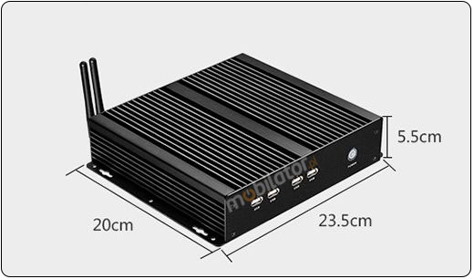 Computer Industry Fanless MiniPC with 4 COM RS232 MiniPC yBOX-X26G new design look mobilator fast lan rj45