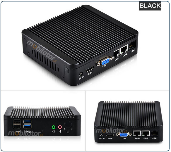 Computer Industry Fanless MiniPC with 2 LAN cards  MiniPC yBOX-X29 - J1900 Barebone new design size small good look mobilator fast 2 lan rj45