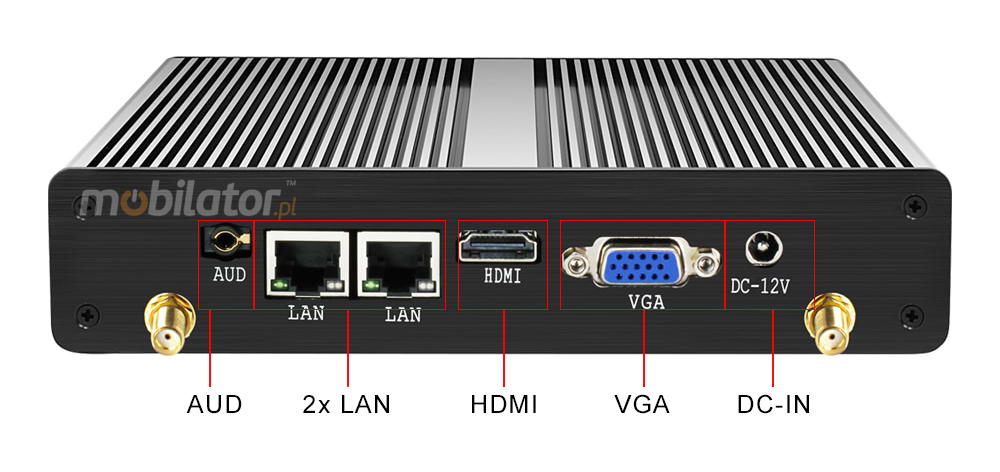 Computer Industry Fanless MiniPC yBOX - X34 2x lan 2x com new design look mobilator fast lan rj45