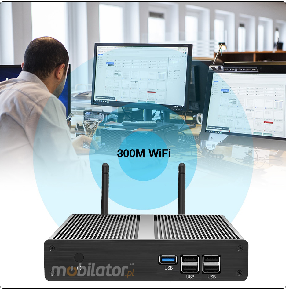 Computer Industry Fanless MiniPC  MiniPC yBOX - X34 i3 new design look mobilator fast lan rj45
