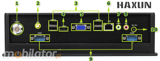 HAXUN Industrial Panel-PC Ha-IPC104-D2550 Komputer przemysowy Panel PC Ha-IPC104-D2550 Norma odpornoci IP65 Przemysowy komputer panelowy Ekran rezystancyjny 5 wire resistive wywietlacz 10 cali mobilator.pl New Portable Devices Windows