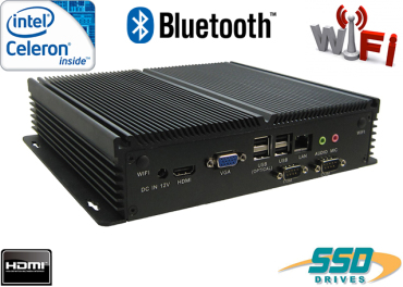 Industrial Computer Fanless MiniPC IBOX-J1900B Top (WiFi + Bluetooth)