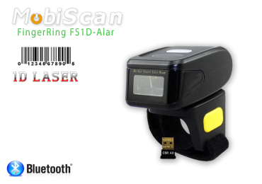 Fingering FS1D-Alar - mini barcode scanner 1D Laser - Ring - Bluetooth